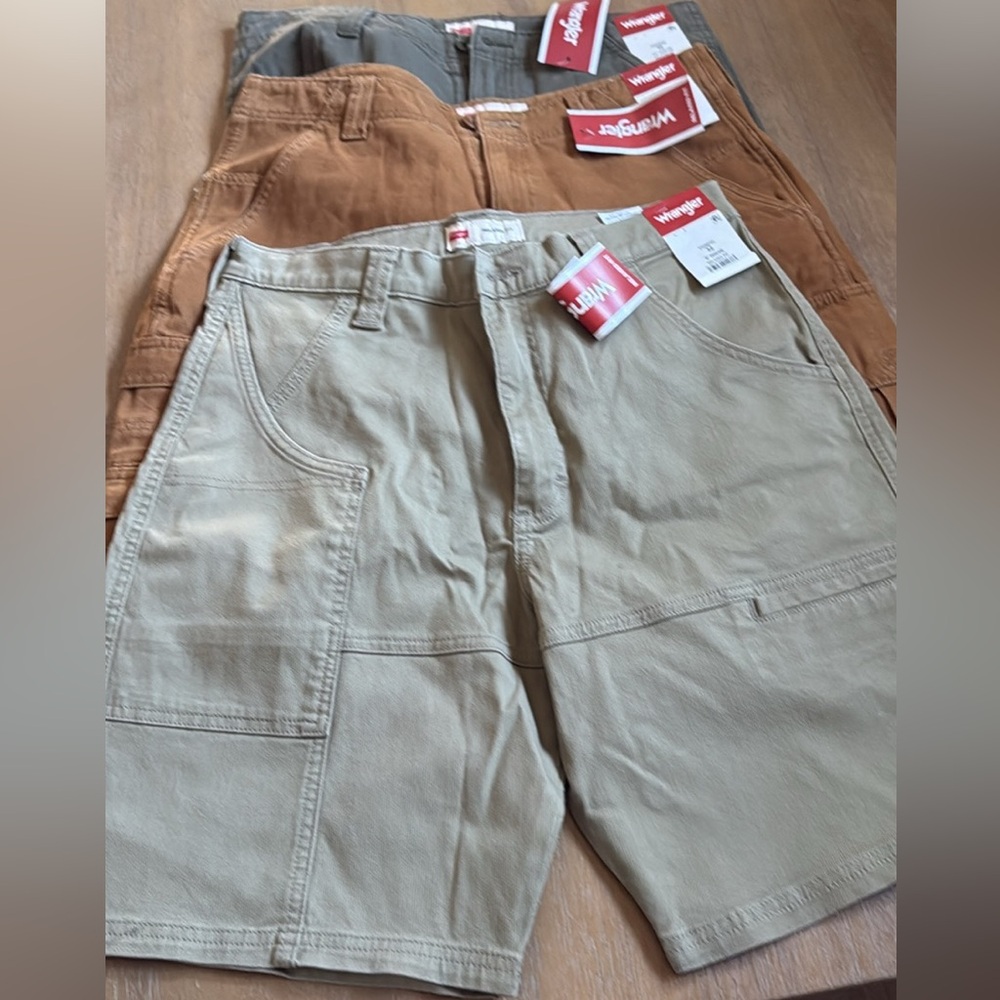 Wrangler Men's Cargo Shorts — Khaki and Rust Set